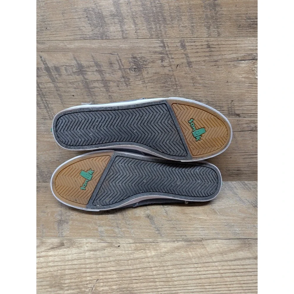 Sanuk Slip On Canvas Shoes‎ Women's Size 10 Gray Casual Skate Surf Style